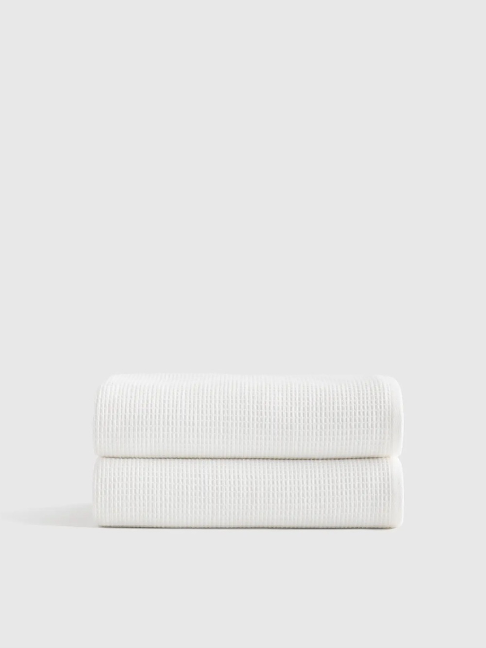 QUINCE Turkish Waffle Terry Bath Towel (Set of 2) White